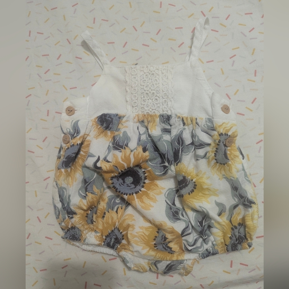 Tommy Bahama Sunflower Baby Romper